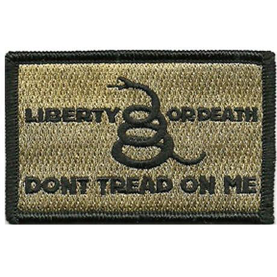 Gadsden Liberty Or Death Patches 3x2"