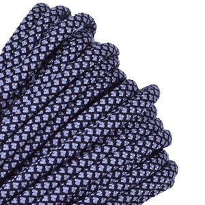 Bored Paracord Brand 550 lb Type III Paracord - Silver Diamonds 100 Feet