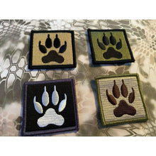 K9 K-9 PAW WOLF TRACKER Morale Tactical Patches 2" - design and color reference for K9 Handler Bundle; three patches total