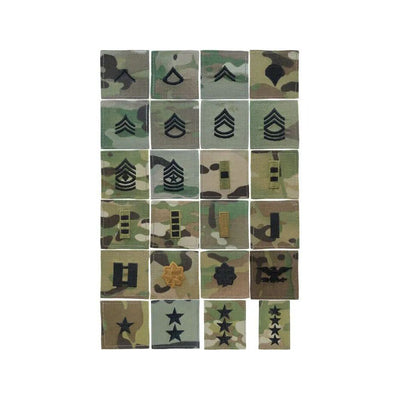ARMY OCP MULTICAM CAMO RANK INSIGNIA - 2" RANK.