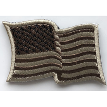 USA US Flag Forward WAVING Facing Patches 3x2"