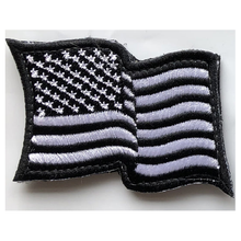 USA US Flag Forward WAVING Facing Patches 3x2"