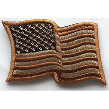 USA US Flag Forward WAVING Facing Patches 3x2"