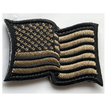 USA US Flag Forward WAVING Facing Patches 3x2"