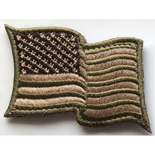 USA US Flag Forward WAVING Facing Patches 3x2"