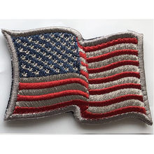 USA US Flag Forward WAVING Facing Patches 3x2"