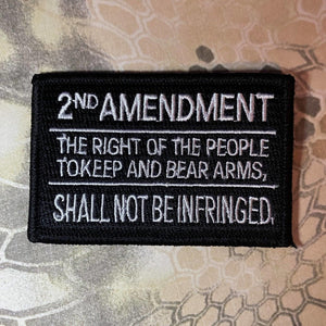2nd amendment the right to bear arms rifle gun weapon morale 3x2" patch - BuckUp Tactical