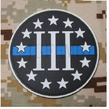 BuckUp Tactical Morale Patch Hook PVC 3% III% Three Percenter Circled Patches 3".