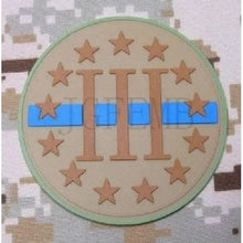 BuckUp Tactical Morale Patch Hook PVC 3% III% Three Percenter Circled Patches 3".