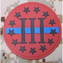 BuckUp Tactical Morale Patch Hook PVC 3% III% Three Percenter Circled Patches 3".