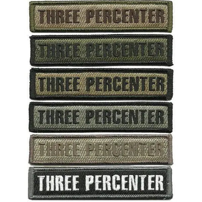BuckUp Tactical Morale Patch Hook Three Percenter Morale Patches 3.75x1".