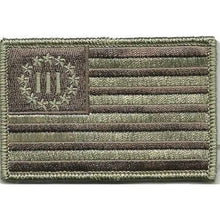 BuckUp Tactical Morale Patch Hook USA 3% Percenter Three Percenter Patches 3x2".