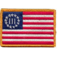 BuckUp Tactical Morale Patch Hook USA 3% Percenter Three Percenter Patches 3x2".