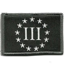 BuckUp Tactical Morale Patch Hook 3% Three Percenter Patches 3x2".