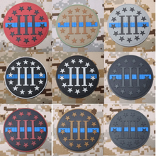 BuckUp Tactical Morale Patch Hook PVC 3% III% Three Percenter Circled Patches 3".