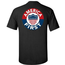 AMERICA FIRST! - BLACK T-SHIRT 100% MADE IN USA S M L XL 2XL 3XL 4XL 5XL - BuckUp Tactical