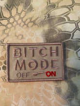 bitch mode on off meter funny morale 3x2" - BuckUp Tactical