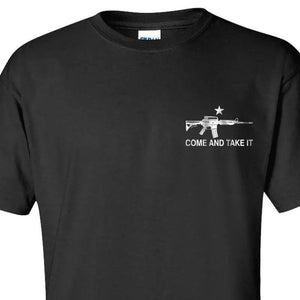 BLACK ASSAULT RIFLE COME AND TAKE IT T-SHIRT S M L XL 2XL 3XL 4XL 5XL.