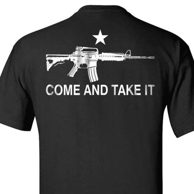 BLACK ASSAULT RIFLE COME AND TAKE IT T-SHIRT S M L XL 2XL 3XL 4XL 5XL.