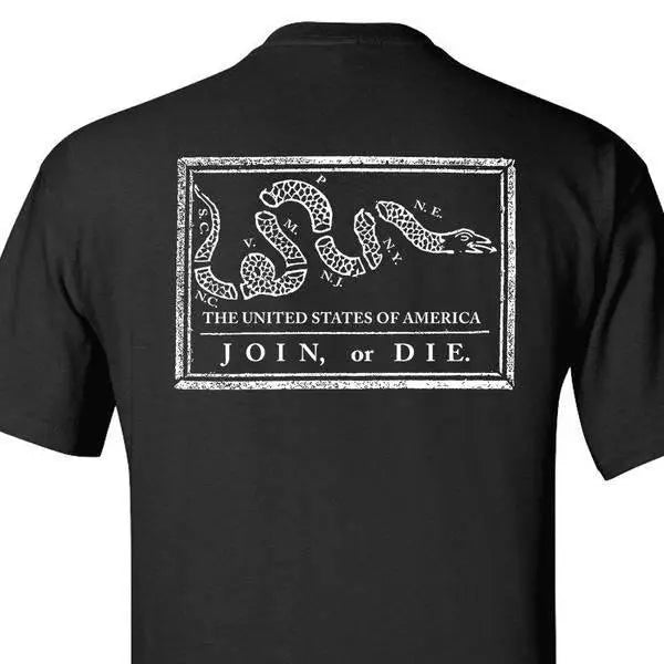 BLACK JOIN OR DIE T-SHIRT S M L XL 2XL 3XL 4XL 5XL - BuckUp Tactical