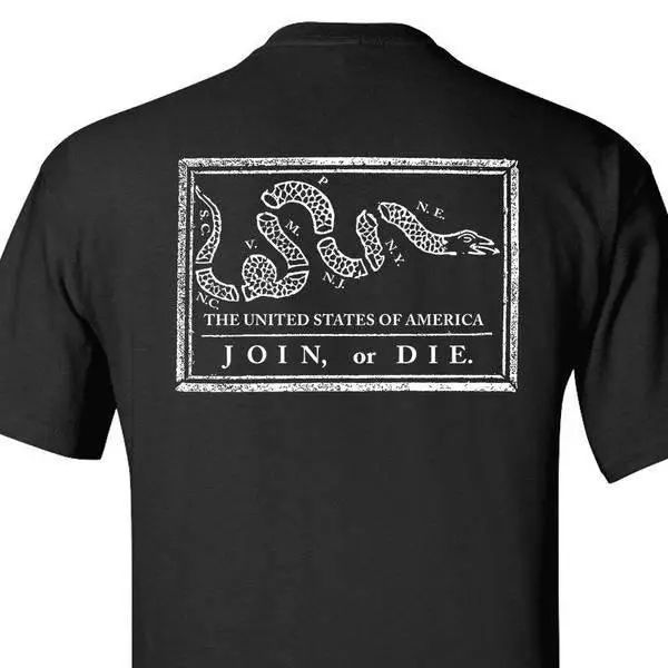 BLACK JOIN OR DIE T-SHIRT S M L XL 2XL 3XL 4XL 5XL.