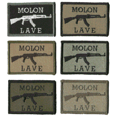 BuckUp Tactical Morale Patch Hook AK-47 Molon Labe Lave Patches 3x2