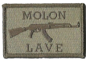 BuckUp Tactical Morale Patch Hook AK-47 Molon Labe Lave Patches 3x2" - BuckUp Tactical