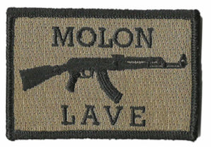 BuckUp Tactical Morale Patch Hook AK-47 Molon Labe Lave Patches 3x2" - BuckUp Tactical