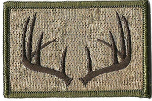 BuckUp Tactical Morale Patch Hook Antlers Deer Wildlife Hunter Hunt Patches 3x2" - BuckUp Tactical