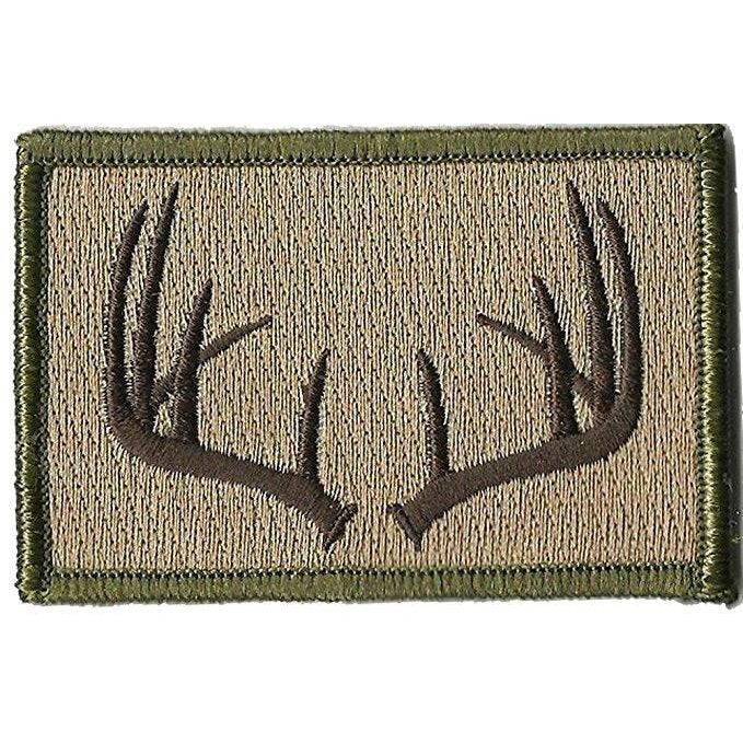 BuckUp Tactical Morale Patch Hook Antlers Deer Wildlife Hunter Hunt Patches 3x2