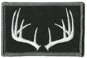 BuckUp Tactical Morale Patch Hook Antlers Deer Wildlife Hunter Hunt Patches 3x2" - BuckUp Tactical