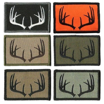 BuckUp Tactical Morale Patch Hook Antlers Deer Wildlife Hunter Hunt Patches 3x2".