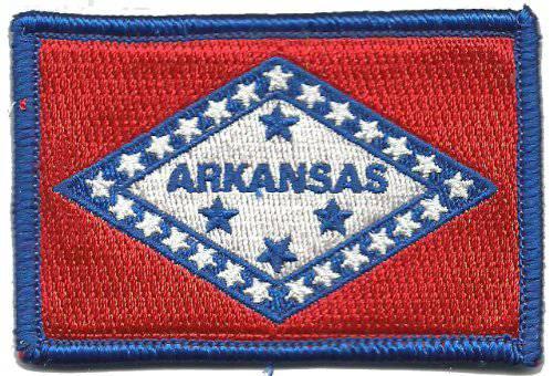 BuckUp Tactical Morale Patch Hook Arkansas Little Rock State Patches 3x2