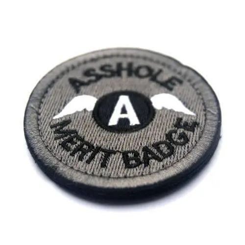 BuckUp Tactical Morale Patch Hook Asshole Merit Badge 2.5