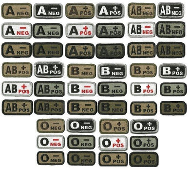 BuckUp Tactical Morale Patch Hook Blood Type A- A+ AB- AB+ B- B+ O- O+ Neg Pos - BuckUp Tactical