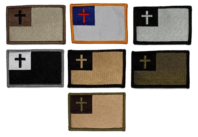 BuckUp Tactical Morale Patch Hook Christian Flag Patches 3x2