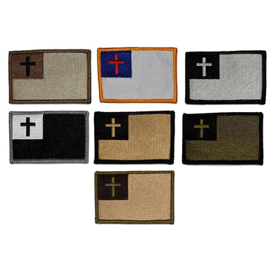 BuckUp Tactical Morale Patch Hook Christian Flag Patches 3x2".