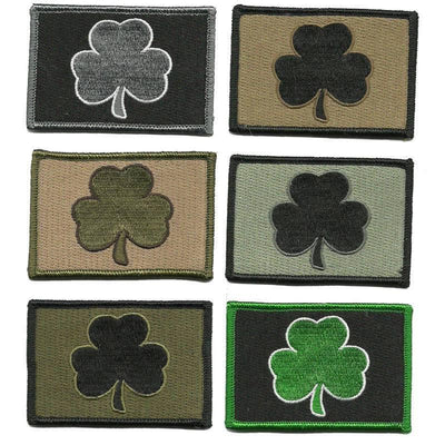 BuckUp Tactical Morale Patch Hook Clover Irish Patches 3x2".