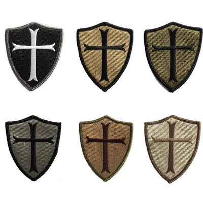 BuckUp Tactical Morale Patch Hook Crusader Sheild Patches 3".