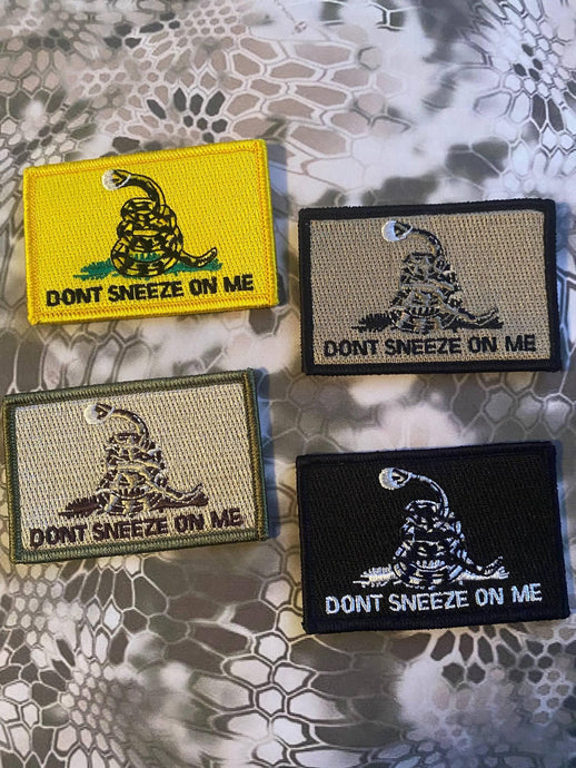 BuckUp Tactical Morale Patch Hook Dont Sneeze On Me Cornavirus Covid Face Mask n95 Patches 3x2
