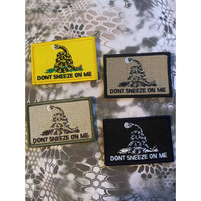 BuckUp Tactical Morale Patch Hook Dont Sneeze On Me Cornavirus Covid Face Mask n95 Patches 3x2".