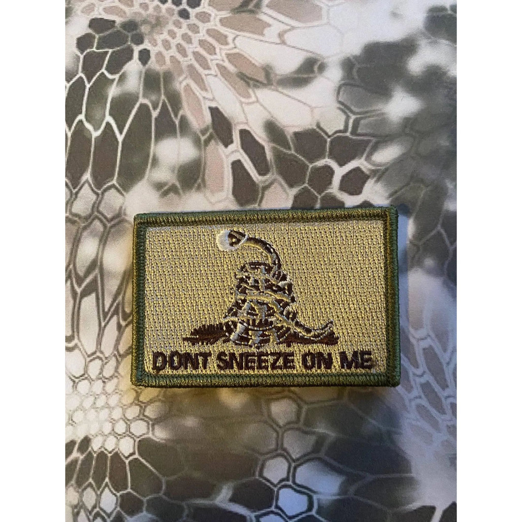 BuckUp Tactical Morale Patch Hook Dont Sneeze On Me Cornavirus Covid Face Mask n95 Patches 3x2