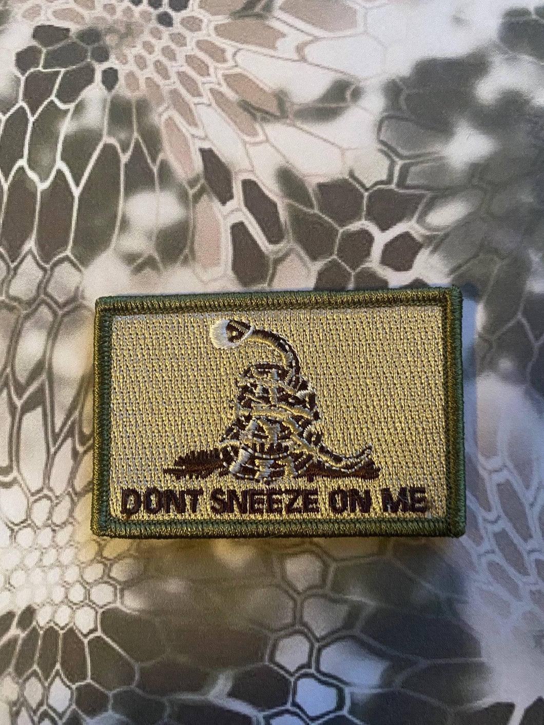BuckUp Tactical Morale Patch Hook Dont Sneeze On Me Cornavirus Covid Face Mask n95 Patches 3x2