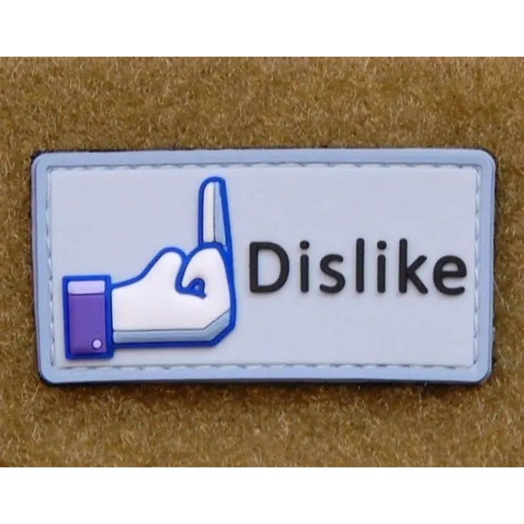 BuckUp Tactical Morale Patch Hook Facebook Middle Finger Patch 2x1