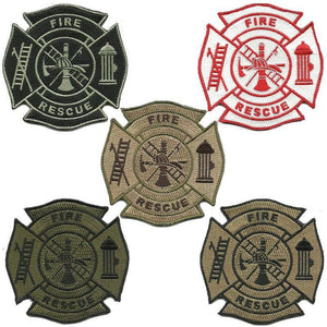 BuckUp Tactical Morale Patch Hook FD Fire Department Logo Seal Patches 3.25" - BuckUp Tactical