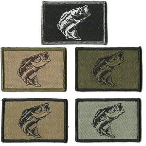 BuckUp Tactical Morale Patch Hook Fishing Bass Wildlife Patches 3x2