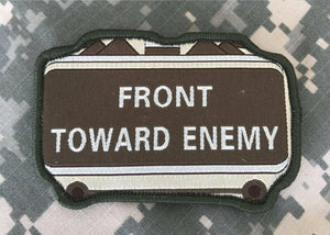 BuckUp Tactical Morale Patch Hook Front Towards Enemy Brown Green Patches 3.5" - BuckUp Tactical