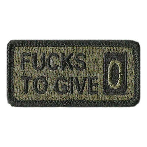 BuckUp Tactical Morale Patch Hook Fucks fuck TO GIVE F Word funny Patches 2x1" - BuckUp Tactical