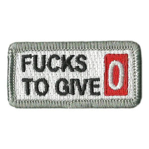 BuckUp Tactical Morale Patch Hook Fucks fuck TO GIVE F Word funny Patches 2x1" - BuckUp Tactical