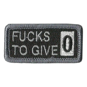 BuckUp Tactical Morale Patch Hook Fucks fuck TO GIVE F Word funny Patches 2x1" - BuckUp Tactical